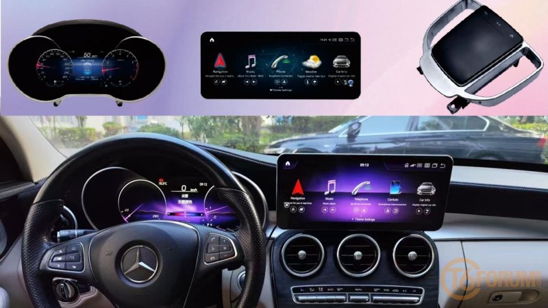 UPSZTEC In-dash Speedmeter Cluster Instrument,Android Screen,Touch Pad for Mercedes Benz